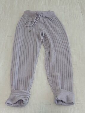 Free People Lavender Ribbed Knit Joggers